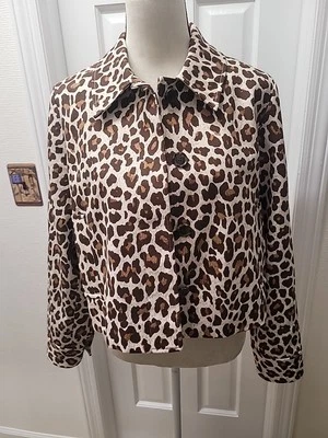 CHAQUETA CORTA J CREW ANIMAL PRINT. Nuevo con etiquetas talla 10 Foto 1 de 4