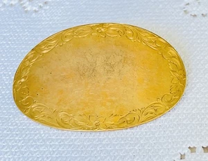 Viktorianische Ära Antik Messing Schärpe Schnalle Brosche Vintage Anstecknadel verziert goldfarben Geschenk - Bild 1 von 8