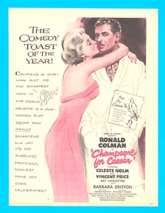 1950 Vincent Price classic movie PRINT AD Ronald Colman film Celeste Holm - Picture 1 of 3