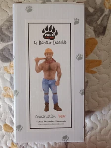 December Diamonds Poke The Bear Construction Bear Ornament NRFB - Picture 1 of 1