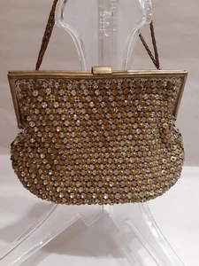 Antique 1920s Rhinestone And Brass Purse, Flapper Hand Bag, clutch - Picture 1 of 11