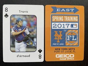 *SCARCE* TRAVIS d'ARNAUD ~ 2017 NY Mets Spring Training Playing Cards ~ 8 CLUBS - Picture 1 of 1