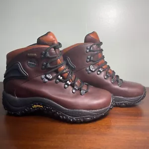 Merrell Chameleon Gore-Tex Vibram High Top Lace Up Brown Leather Boots Size 7.5 - Picture 1 of 12