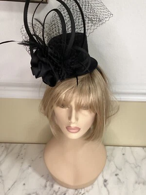 Top Hat Fascinator Black Beautiful Derby - Image 1 of 4