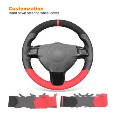 Cubierta de volante de gamuza de cuero PU cosida a mano para Saturn Astra 2008-10 Foto 1 de 4