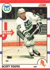 1990-91 Score Canadian Scott Young Hartford Whalers #21