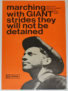 Political Cuban Poster.OSPAAAL.Latin America Solidarity in English.1967 ORIGINAL