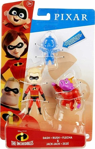Disney Pixar GNX79 Incredibles Dash & Jack-Jack 7" Figure  - NEW Cover