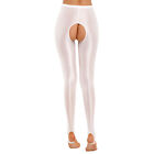 Womens Glossy Oil Pants Hollow Out Opaque Pantyhose Workout Fitness Yoga Tights
