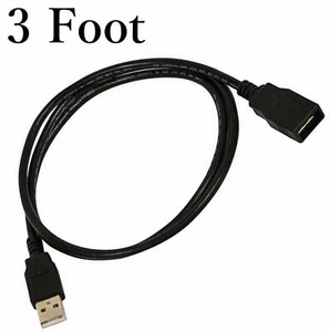 High-Speed USB to USB Extension Cable USB 2.0 Adapter Extender Cord 3 feet - Picture 1 of 5