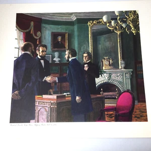 Vintage historischer Kunstdruck Präsident Lincoln Union Versand 1864 20"x16" - Bild 1 von 4