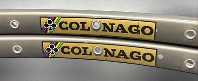 NUEVO PAR de Ambrosio para llantas tubulares COLNAGO 700c 28h gris anodizado duro Foto 1 de 4