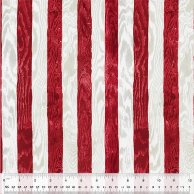 WINDHAM FABRICS Patriotic Fabric | Free Range Red White Wood Stripe Print | Windham YARD