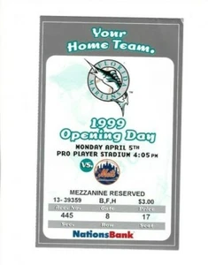1999, 5 de abril Florida Marlins vs. New York Mets at Pro Player Stadium gran tamaño - Imagen 1 de 2