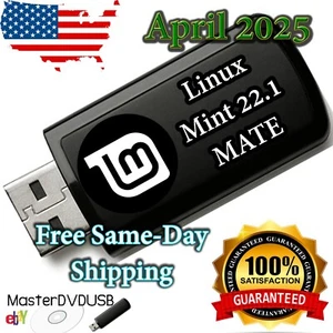 Linux Mint 22.1 Xia MATE USB Bootable LIVE | INSTALLER | UEFI | BIOS | LATEST - Picture 1 of 7