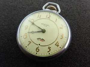 VINTAGE 44MM SENTINEL CLICK POCKET WATCH - KEEPING TIME - Picture 1 of 2