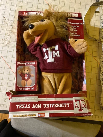 Texas A&M University Mascot Doll Gemmy RARE 5013 Dances Plays Fight song NBRB Cover