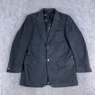 Blazer J Crew Para Hombres 40L Negro Gris Lana Cachemira Chaqueta Abrigo Deportivo De Colección EE. UU. Foto 1 de 4