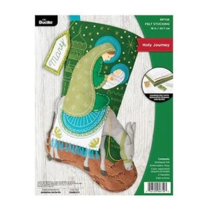 Bucilla 18" Felt Christmas Stocking Kit - Holy Journey 89710E - Picture 1 of 5