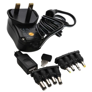 3V/12V Universal UK Netzteil PSU 1A 12W/1.5A 18W Mit 8 Adapter Stecker - Bild 1 von 6