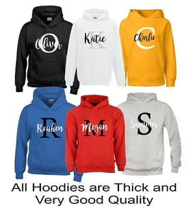 Personalised Hoodies Kids Adults Children Hoodie Sweatshirt Jumper - Picture 1 of 3