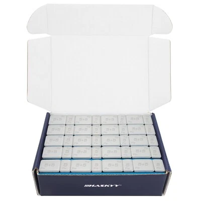 HASKYY 50 x pesi adesivi barrette adesive pesi di bilanciamento barrette 5 g * 4 + 10 g * 4 3 kg argento