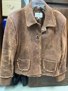 Vintage Womens Scully Western Leather Jacket w/short Fringe accents Medium - Picture 1 of 8