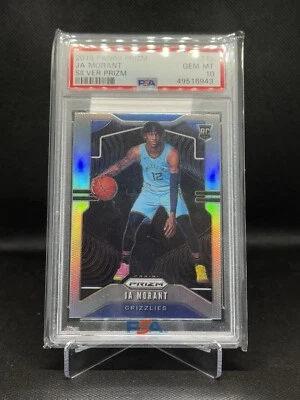 Ja Morant Panini Prizm Silver Prizm #249 2019 radiocontrol novato PSA 10 gemas como nuevo Foto 1 de 2