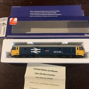 Ltd Edition Lima 204961 Class 50 Diesel Loco 50040 Leviathan BR Blue Large Logo - Picture 1 of 9