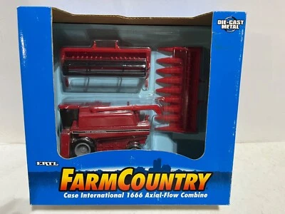 Case/IH 1666 Axial Flow Combine w Grain & Corn Heads 1/64 Scale NIB by Ertl - Image 1 of 4