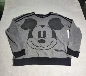Disney Mickey Mouse Heather Gray/Black Lightweight Long Sleeve Shirt See Photos  - Picture 1 of 5