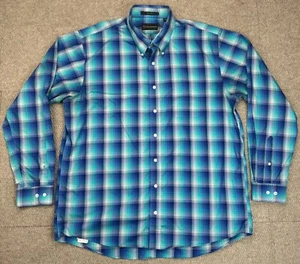 Allen Edmonds Men's Button Down Long Sleeve Plaid Shirt Size XXL - Picture 1 of 12