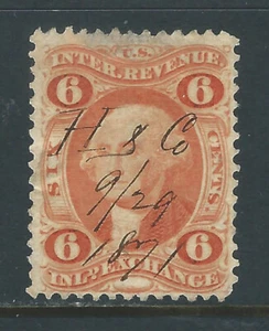 Bigjake: R30d, 6 cent Inland Exchanage - exp. silk - 1st Revenue Issue - Picture 1 of 4