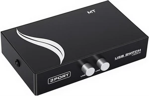 2 Port VGA Switch Video Selector Switcher Box 15 Pin 2 in 1 Out Black  - Picture 1 of 4