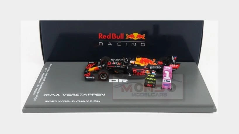 1:43 SPARK Red Bull F1 Rb16B #33 Winner Abu Dhabi Gp +Pit Verstappen 2021 S7861 - Immagine 1 di 2