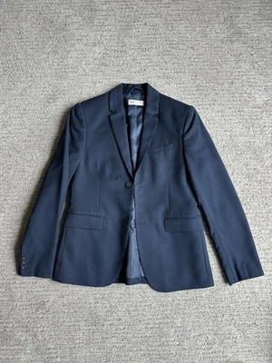 H&M Boys Blue Blazer, Size 13-14Y Button Navy Textured Sport Coat, Semi-Formal - Image 1 of 4