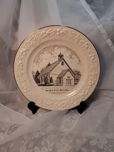 Homer Laughlin Eggshell Springfield Friends Meeting House Plate Made Before 1959 - Picture 1 of 11