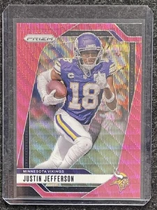 2024 Panini Prizm #187 Justin Jefferson Pink Wave Minnesota Vikings - Bild 1 von 2