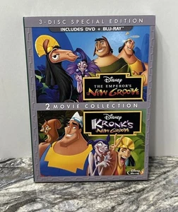 Disney The Emperor's New Groove & Kronks New Groove 3-Disc DVDs Blu-ray Sealed - Picture 1 of 5