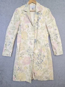 VTG Newport News Linen Coat Long Duster Cottagecore Romantic Career Sz 10 READ - Picture 1 of 7