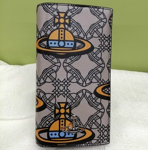 Portefeuille Vivienne Westwood Kent Orbmania imprimé cuir long double pli multicolore occasion - Photo 1/8