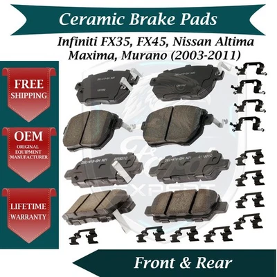 ACDelco OEM Front & Rear Ceramic Brake Pads Kit For 2003-2011 Nissan Infiniti - Image 1 of 4
