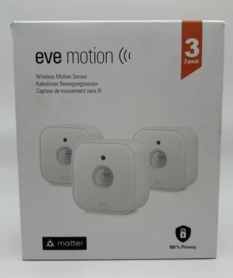 Eve Motion Matter 3-Pack Smart Motion Light Sensor, IPX3, Automatic NEW - Image 1 of 4