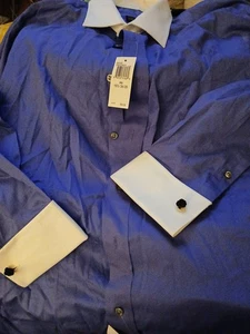 Donald J Trump Shirt MensPurple 16.5/34 Signature Collection White Collar NWT - Picture 1 of 8