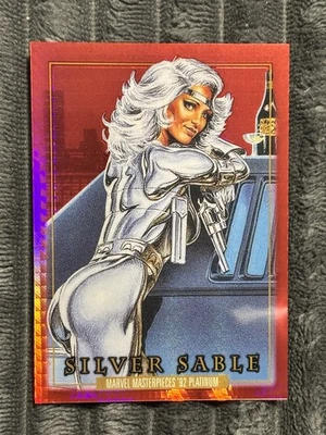 Silver Sable - 2024 Upper Deck Marvel Masterpieces '92 #81 Red Prism /492 - Image 1 of 2