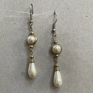 Earrings, Dangle/drop, Faux Pearl - Picture 1 of 10