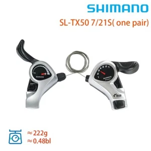 New Shimano Tourney SL-TX50 Thumb Gear Shifters 3x7 Speed Shift Lever Set - Picture 1 of 6