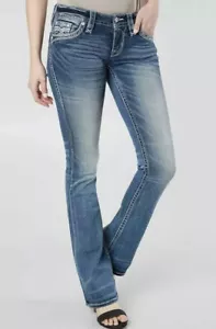 Rock Revival Greer Boot Cut Jeans Women’s Size 27 X 34 Medium Blue NEW $169 - Picture 1 of 9