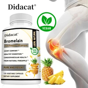 Bromelain 500mg – Immununterstützung, Verdauungsgesundheit, Blähungen Lindern - Bild 1 von 15