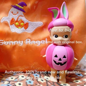 AUTHENTIC Sonny Angel Halloween Series Rabbit Pumpkin (Pink) Mini Figure - Picture 1 of 8
